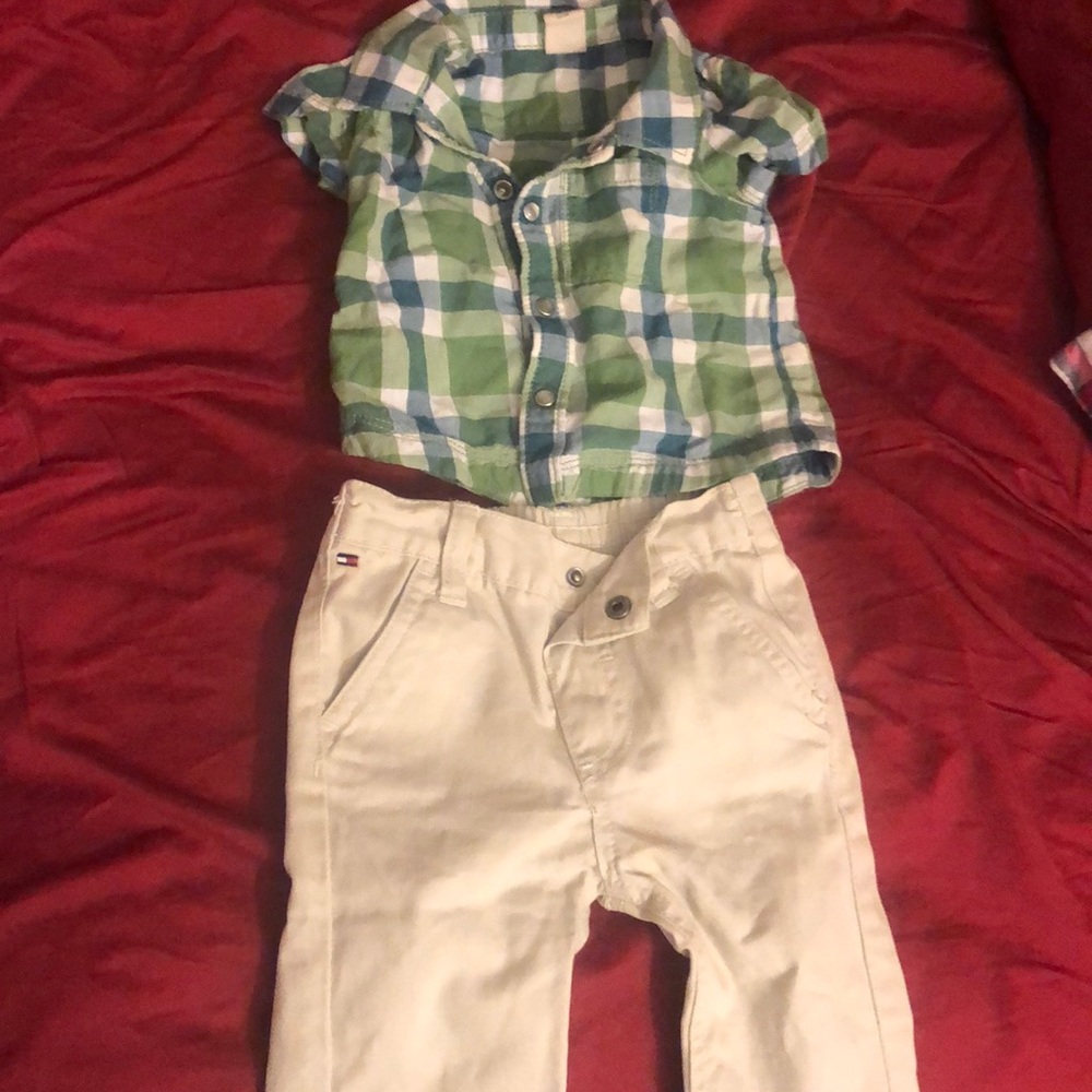 Baby boys first pearl snap! 3 months